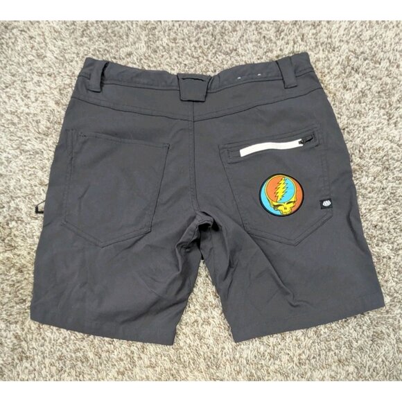 686 Grateful Dead Everywhere Hybrid Shorts Mens 30 Dark Gray Drawstring Casual - Picture 1 of 6